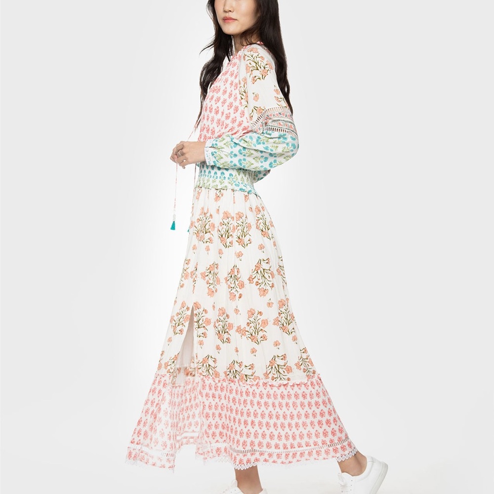 Floral Maxi Dress with Multicolor Patterns